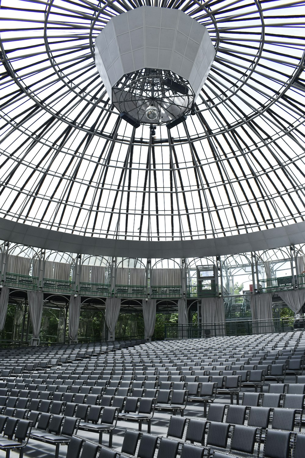 white and black dome building