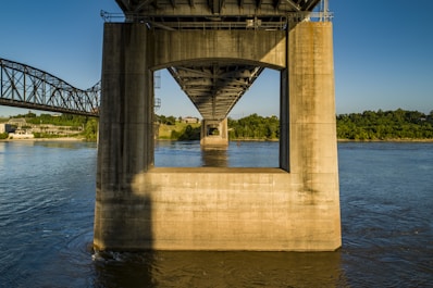 gray concrete bridge over water