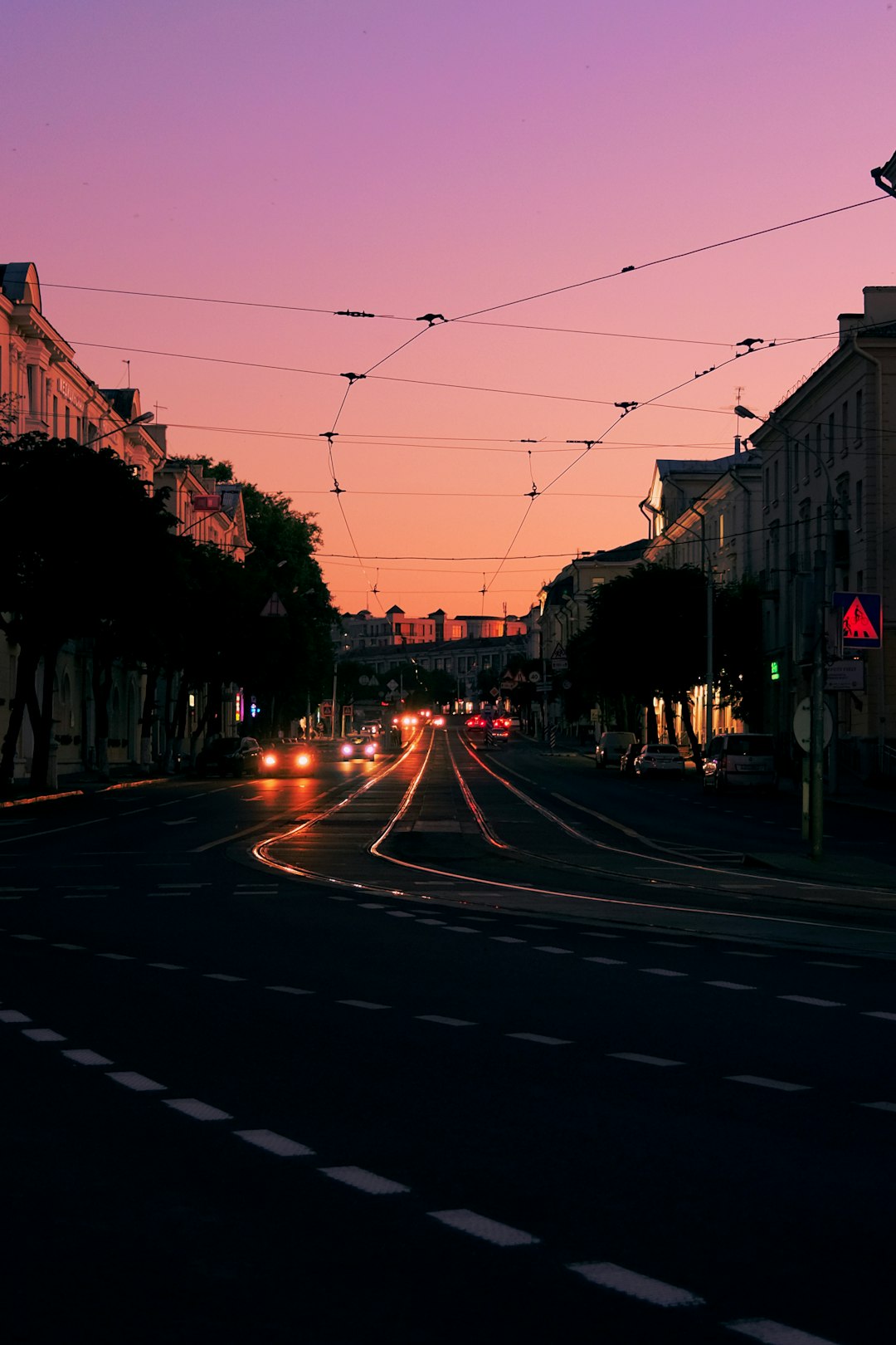 cars on road during night time