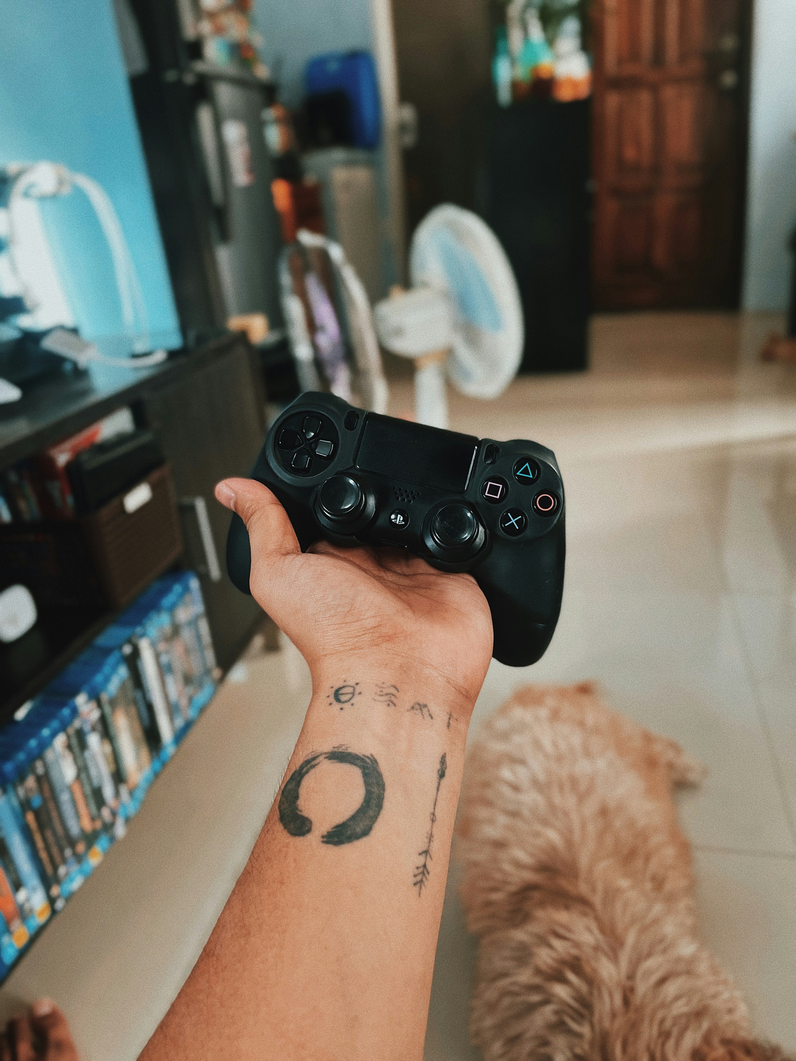 Pessoa segurando preto sony ps 4 controlador foto – Imagem grátis sobre  Tecnologia na Unsplash, image size:3000x4000