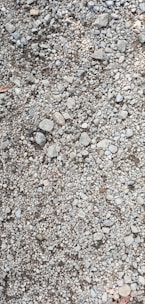 Close-up of crushed stone and gravel ready for delivery to construction projects.