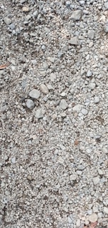 A close-up view of various types of gravel.