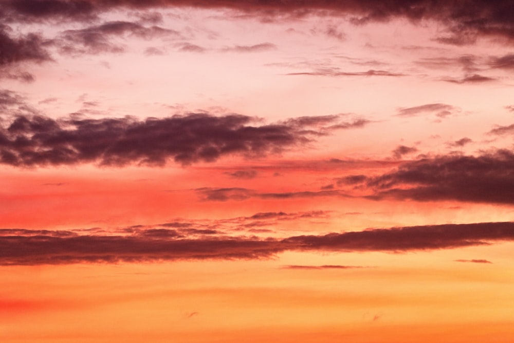 orange and blue cloudy sky