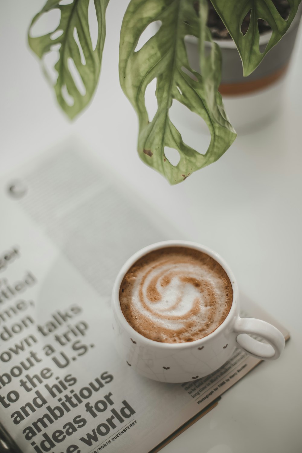 white ceramic mug with coffee