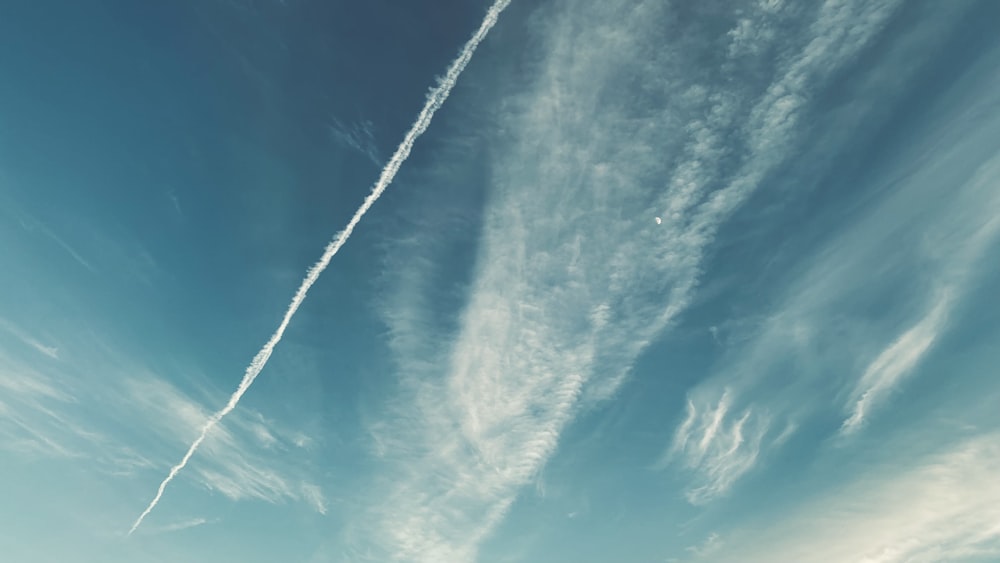 white clouds and blue sky