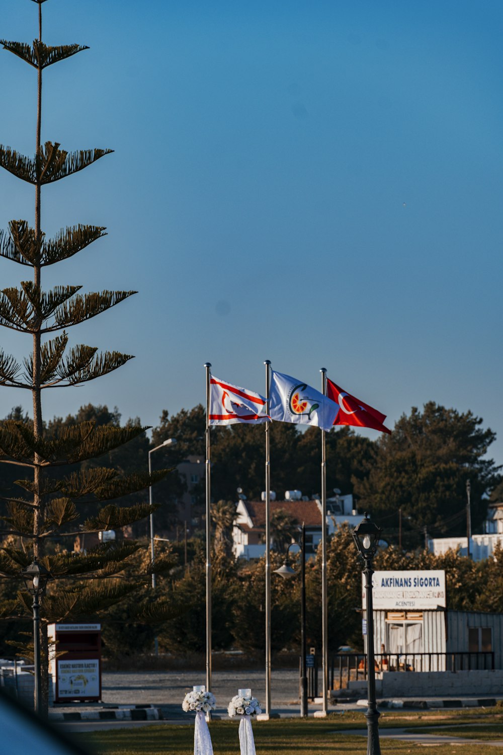 us a flag on flag pole