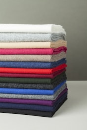 blue white and red striped textile