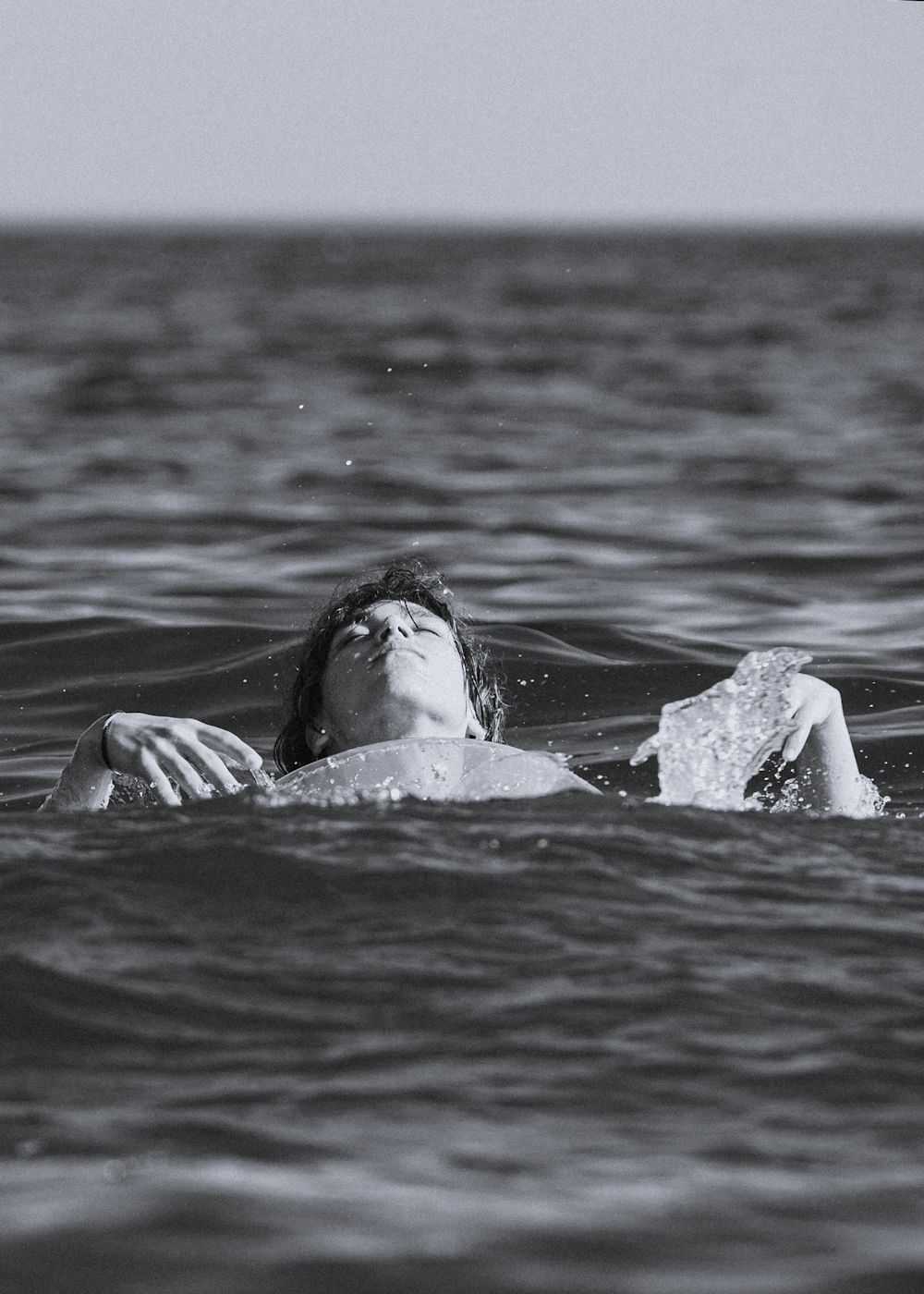 woman in water during daytime