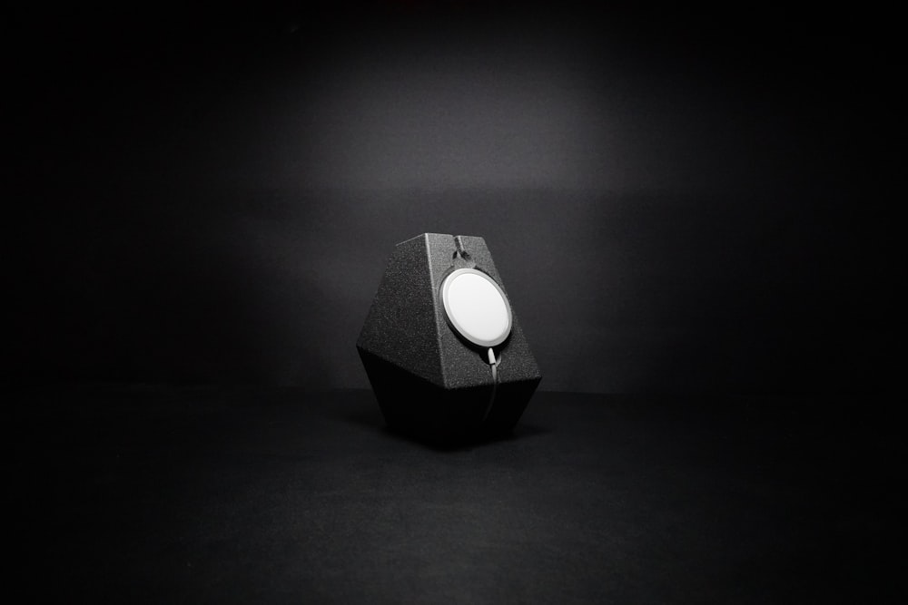 black and white round light