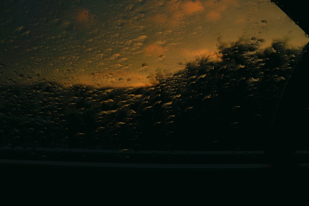 water droplets on glass window