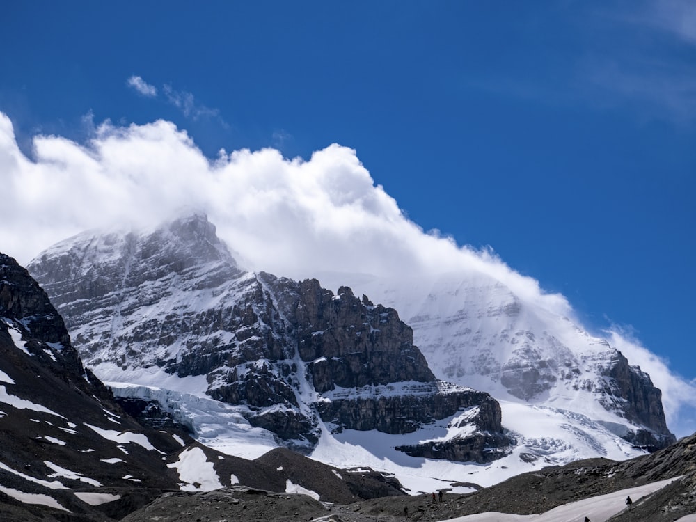 snow covered mountain under blue sky during daytime