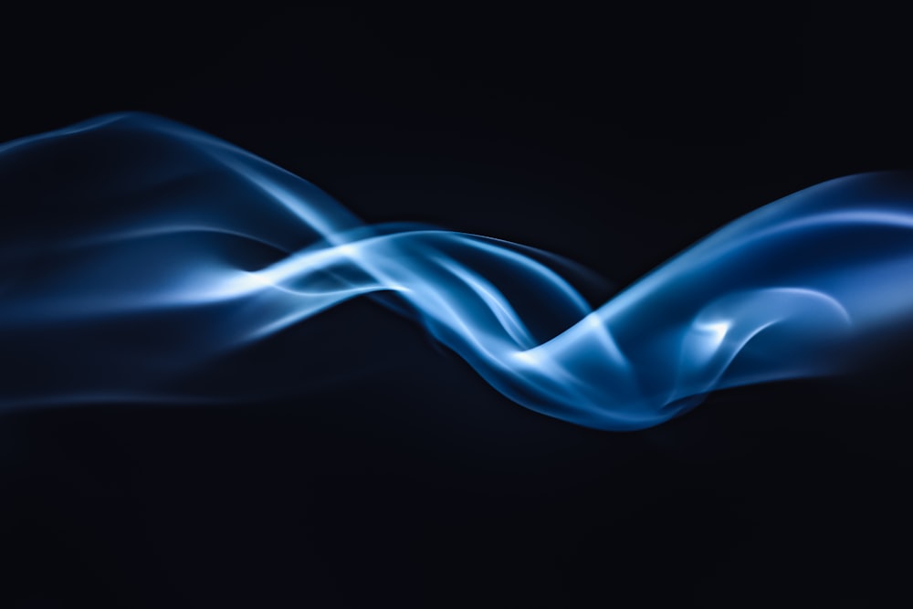 blue and white smoke illustration