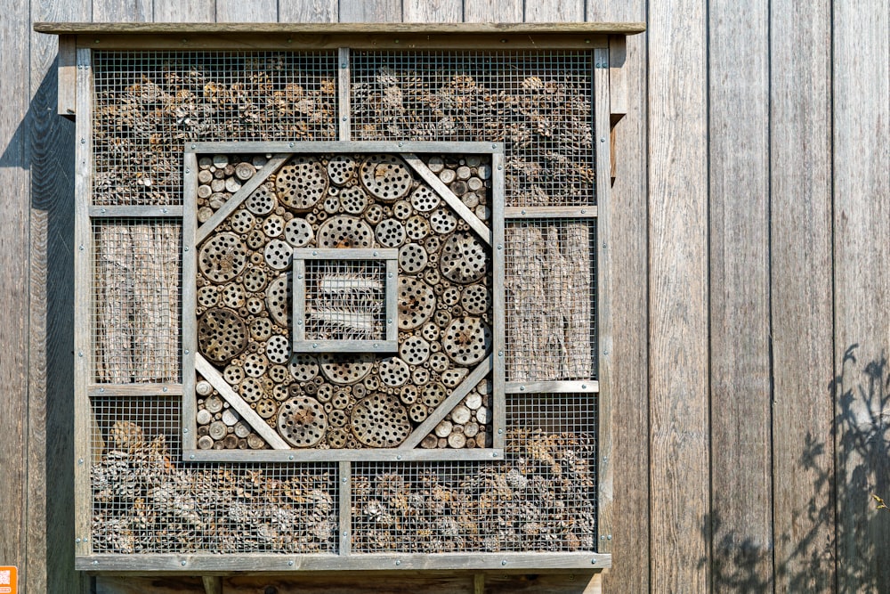 brown wooden window frame on brown wooden wall