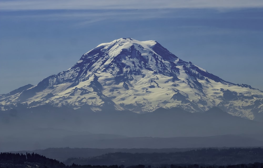 snow covered mountain under blue sky during daytime