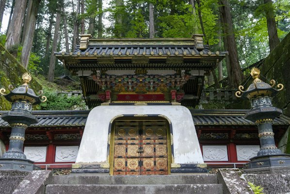 Brown and white concrete temple — Nikko, Japan
