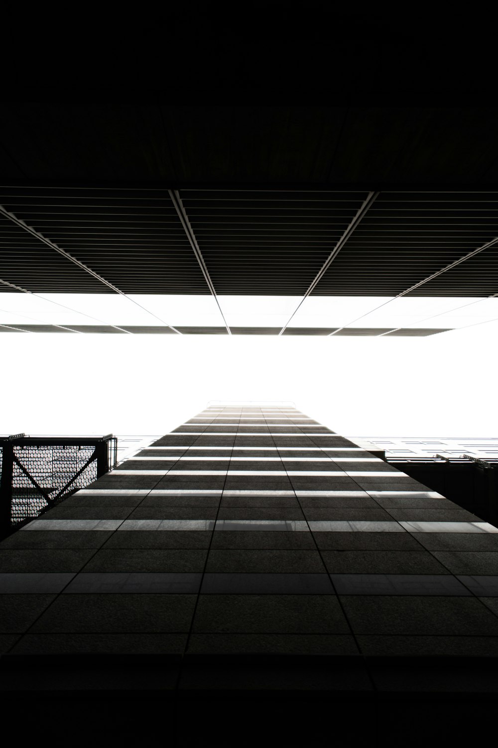 grayscale photo of a building