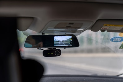 car side mirror with water droplets
