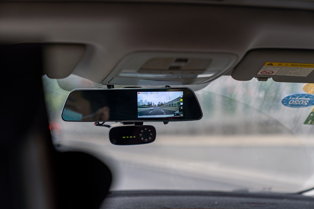 car side mirror with water droplets