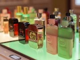 pink and gold perfume bottle