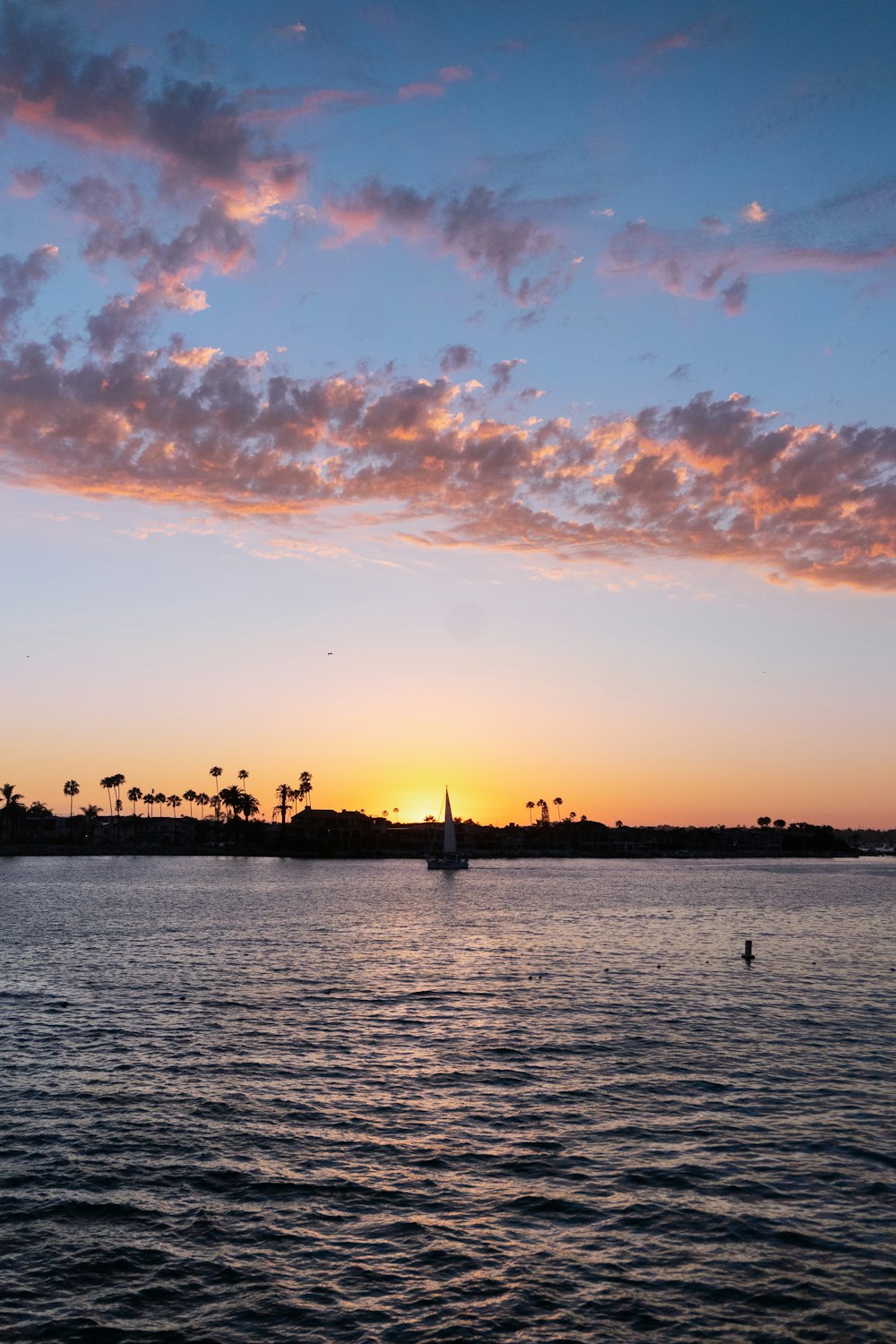 body of water under cloudy sky during sunset