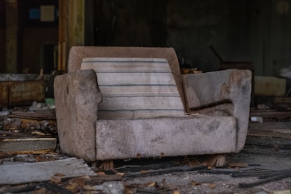 gray wooden bench on gray concrete floor