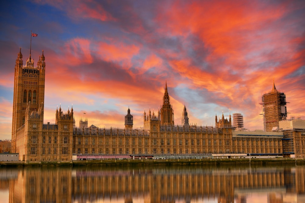 big ben london during sunset