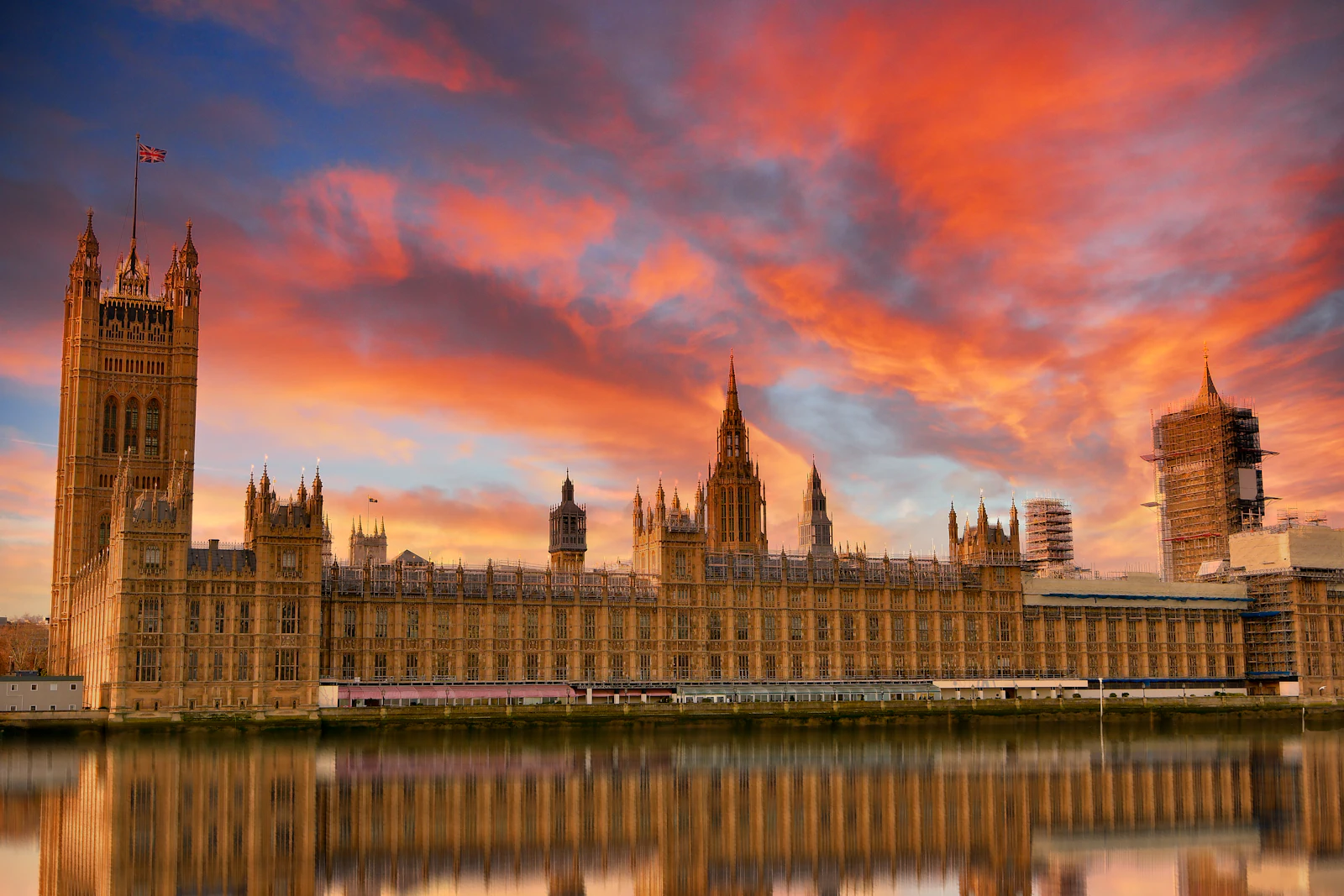 Big Ben and the Houses of Parliament in London at sunset