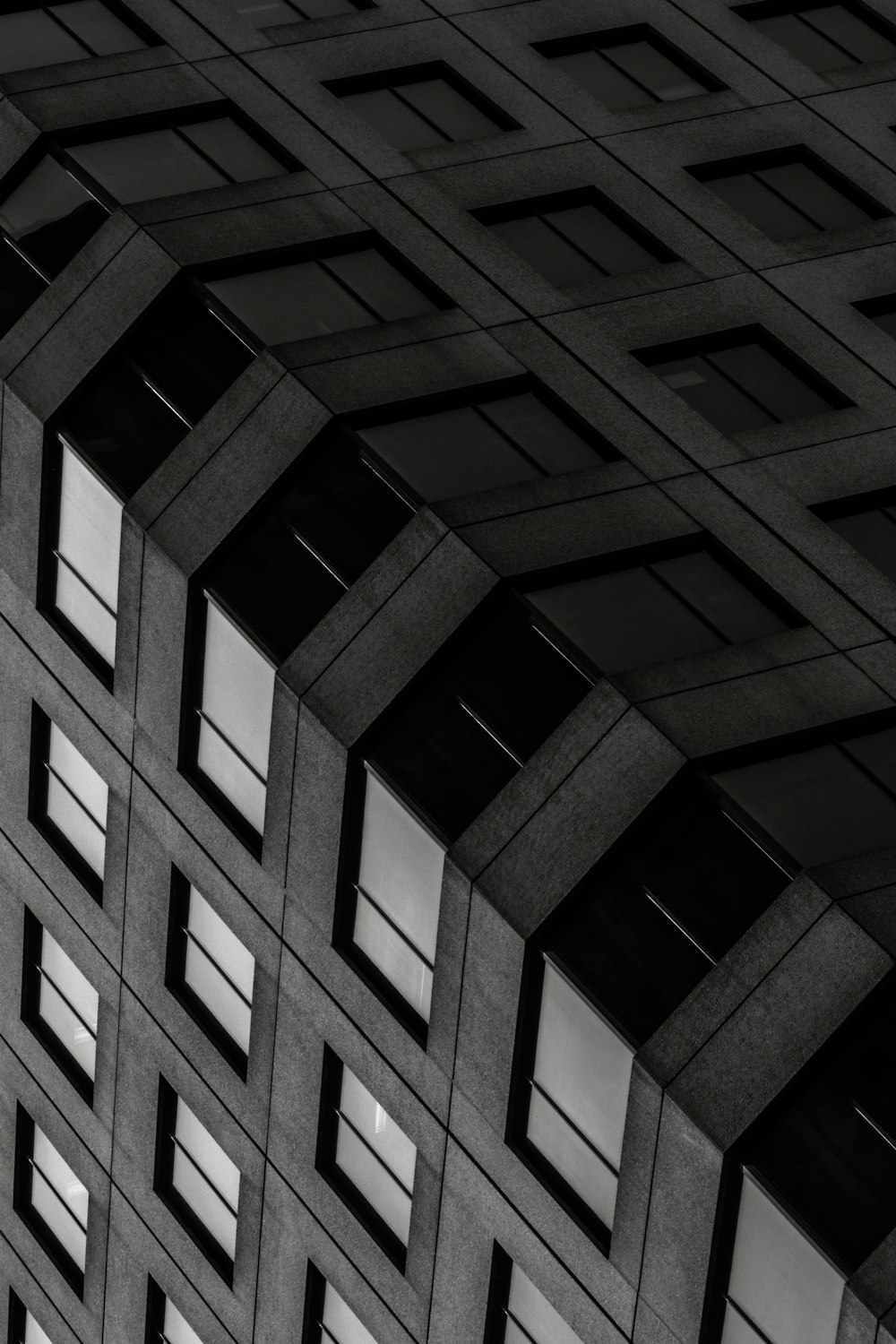 black and white concrete building