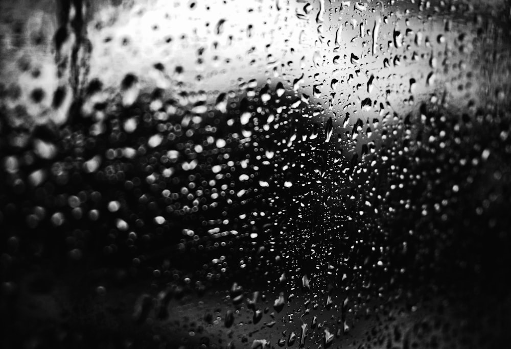 water droplets on glass window