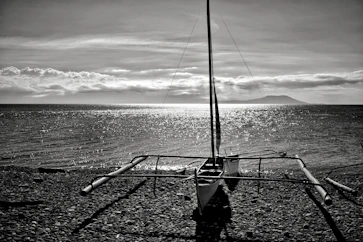 black and white fishing net on gray sand during daytime