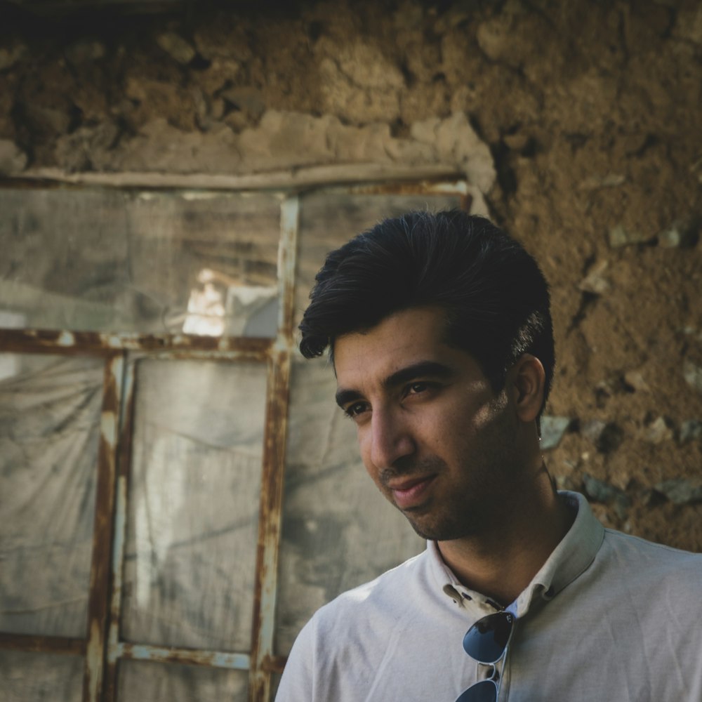 man in white dress shirt