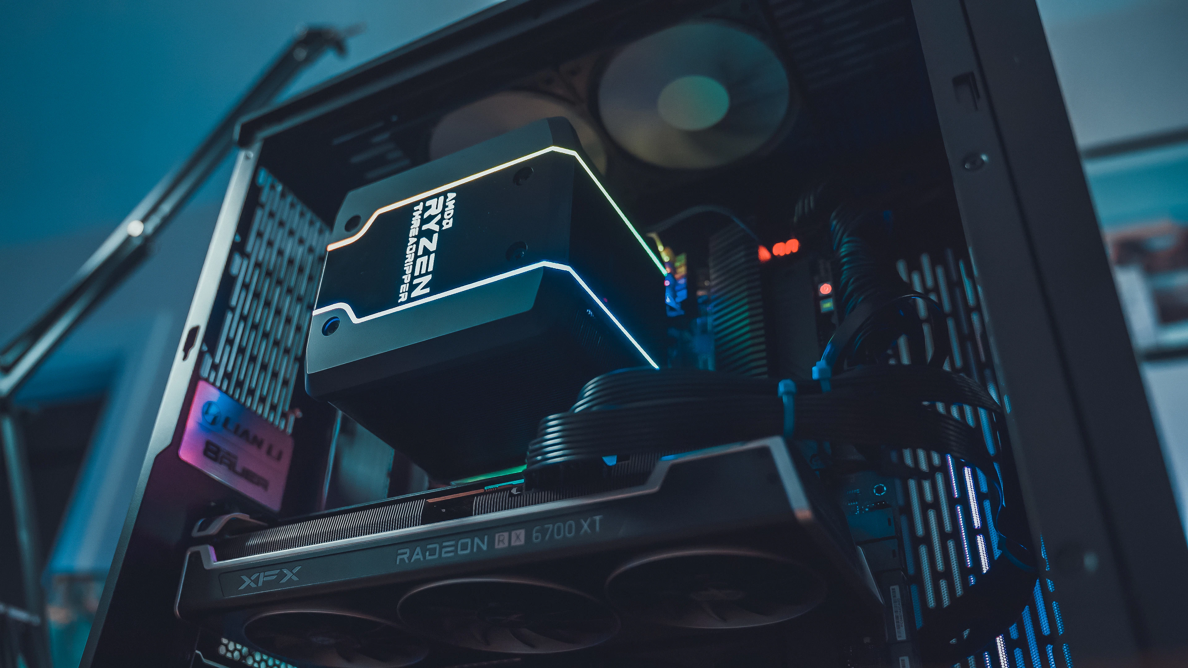 NZXT H5 Flow RGB Mid-Tower Case with Dual Tempered Glass - Angle 1