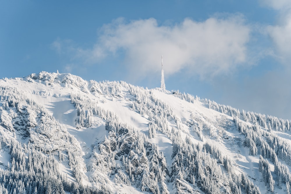 snow covered mountain under blue sky during daytime