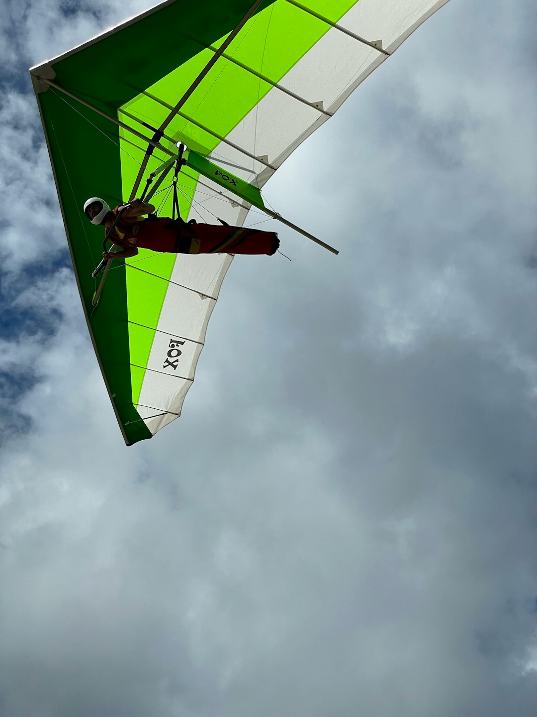 green and white plane flying in the sky