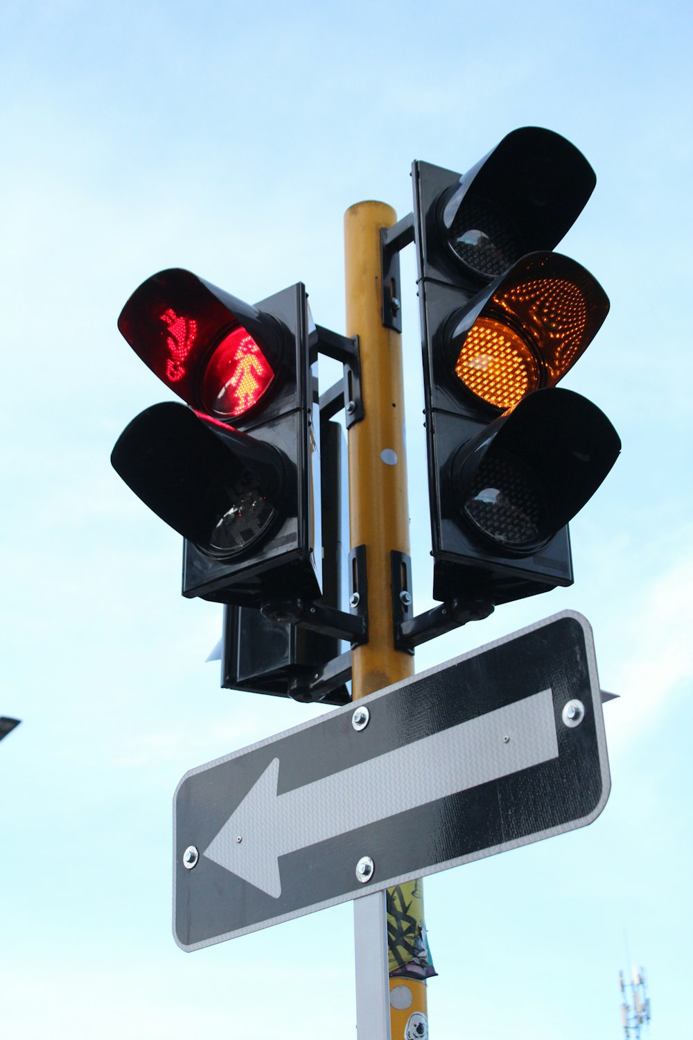 traffic light with red light