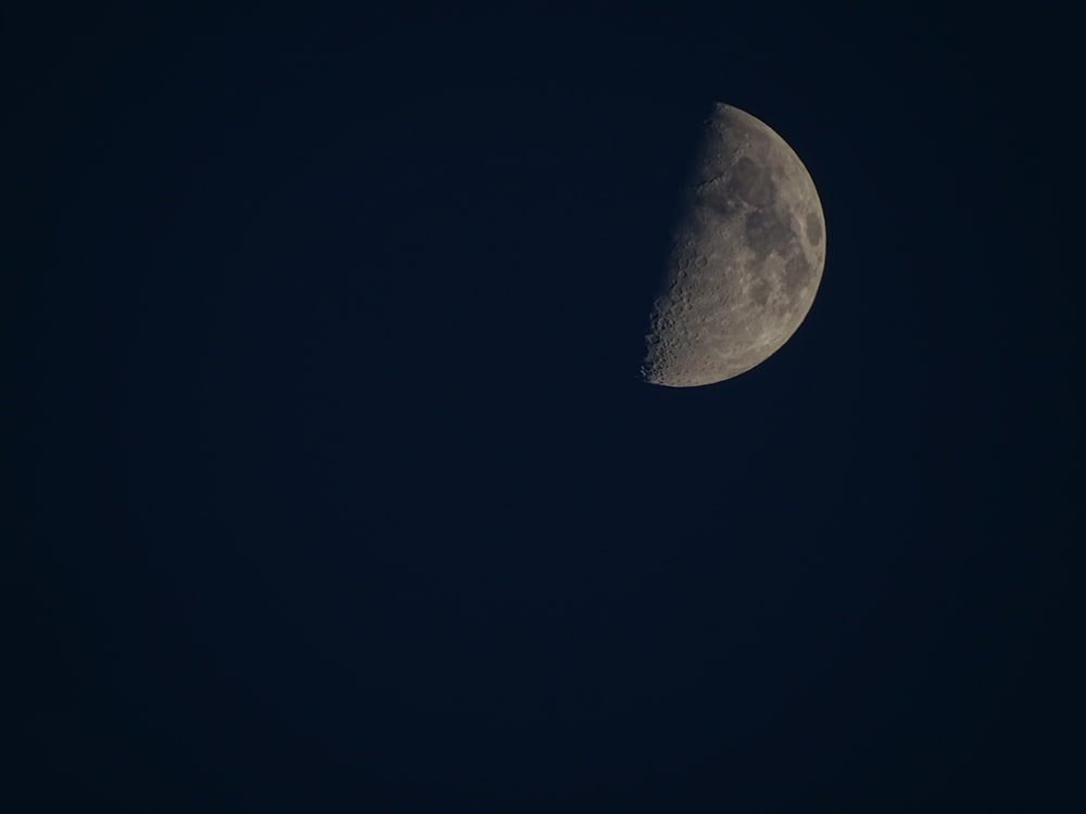 full moon in dark night sky