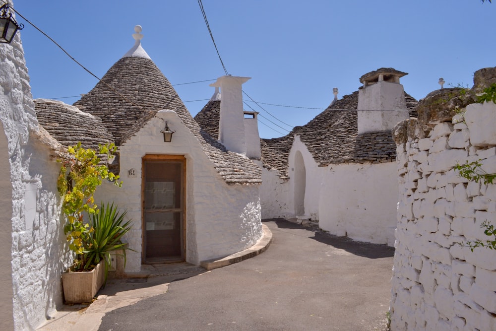 white and brown concrete house