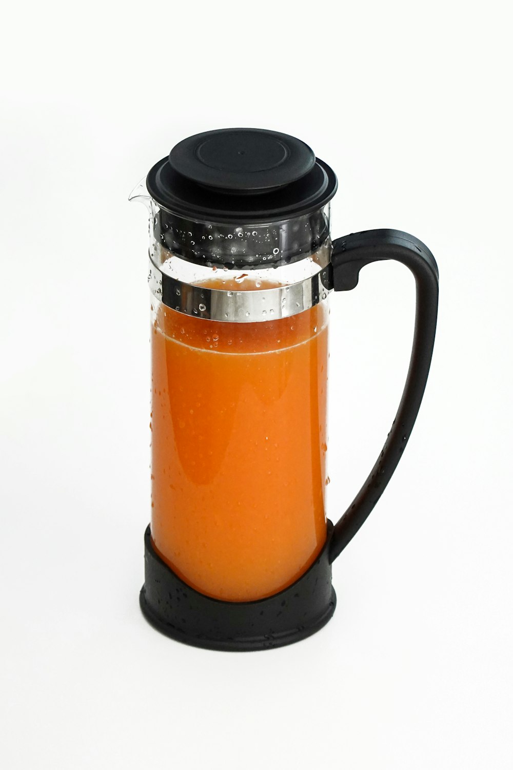 orange and black travel mug