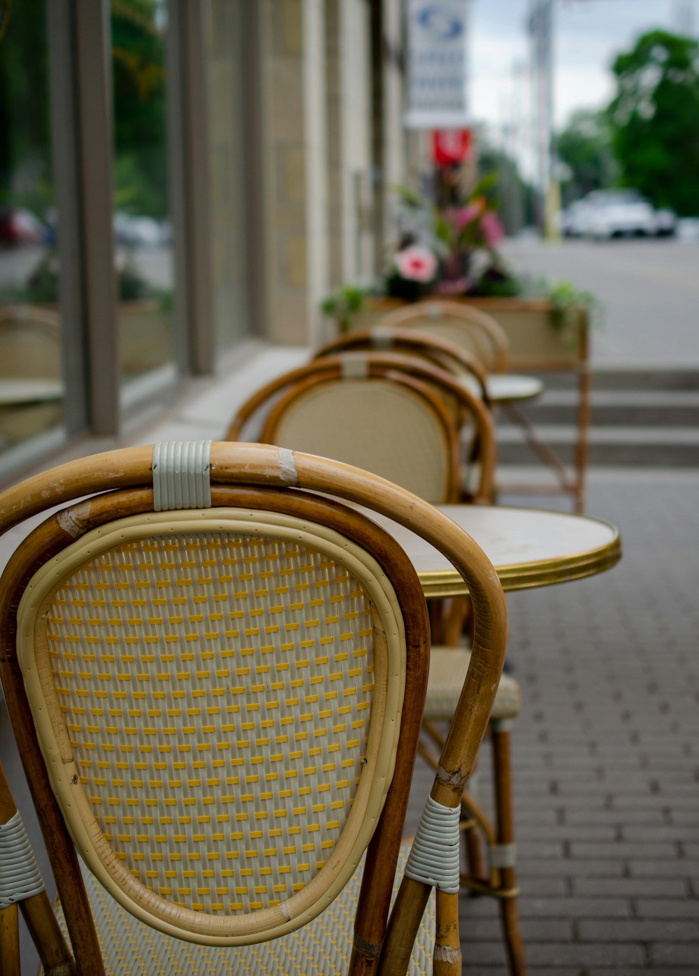 brown wooden chair near table