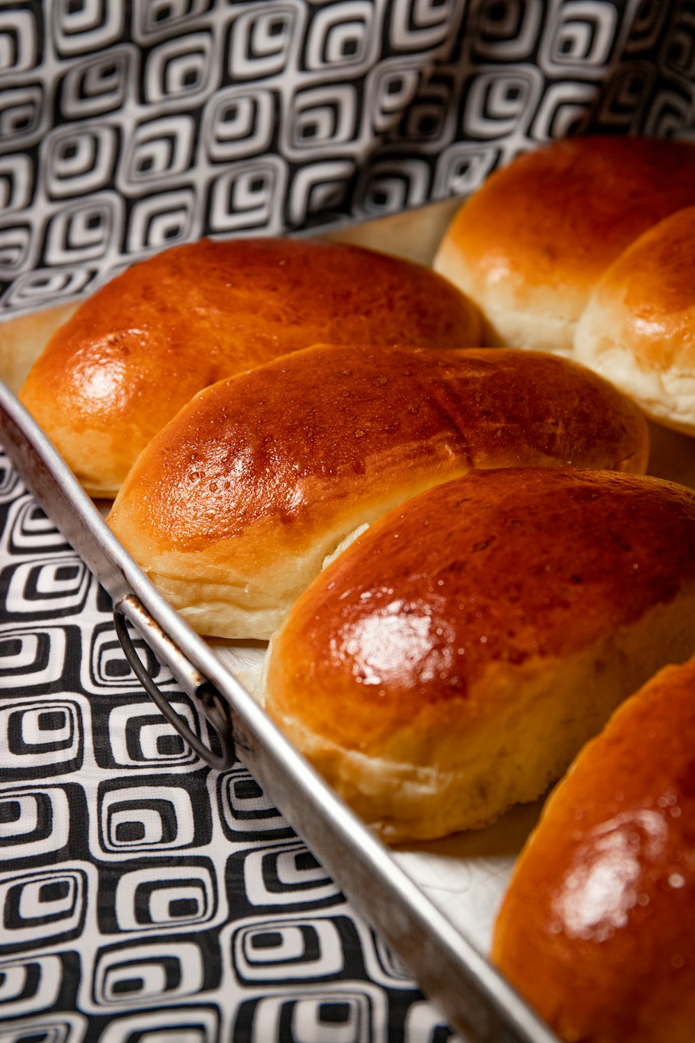 brown bread on white tray