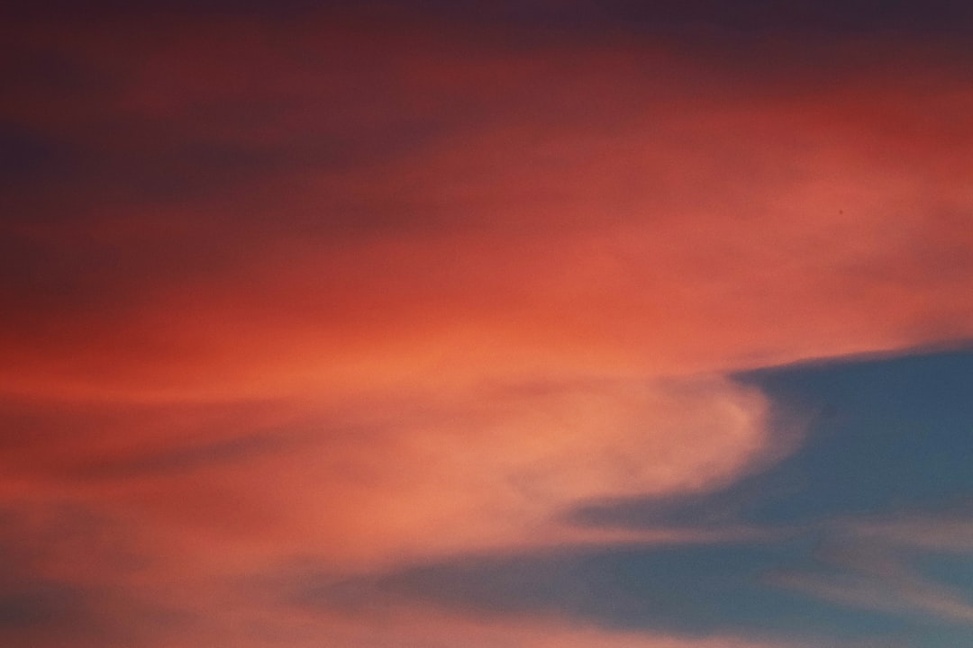 orange and blue cloudy sky