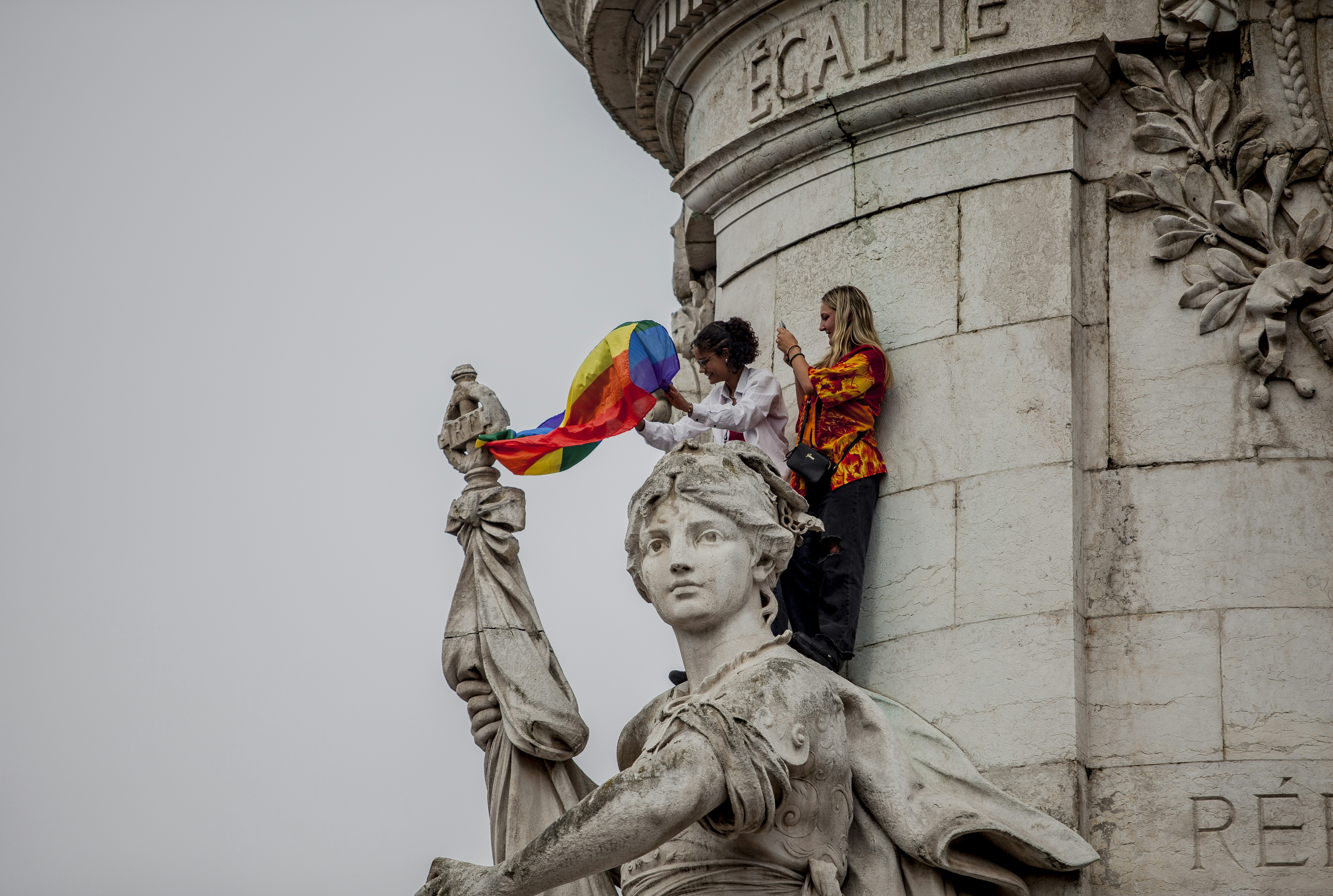 Around 30,000 people participated for the Gay Pride march organized by the Inter-LGBT on 26 June 2021. The gay pride march started in the suburbs, in Pantin (Seine-Saint-Denis) for the first time since 1977. In a festive atmosphere, without mask or social distancing, thousands of young people have tasted a semblance of life before, despite a gloomy weather, Paris, France.