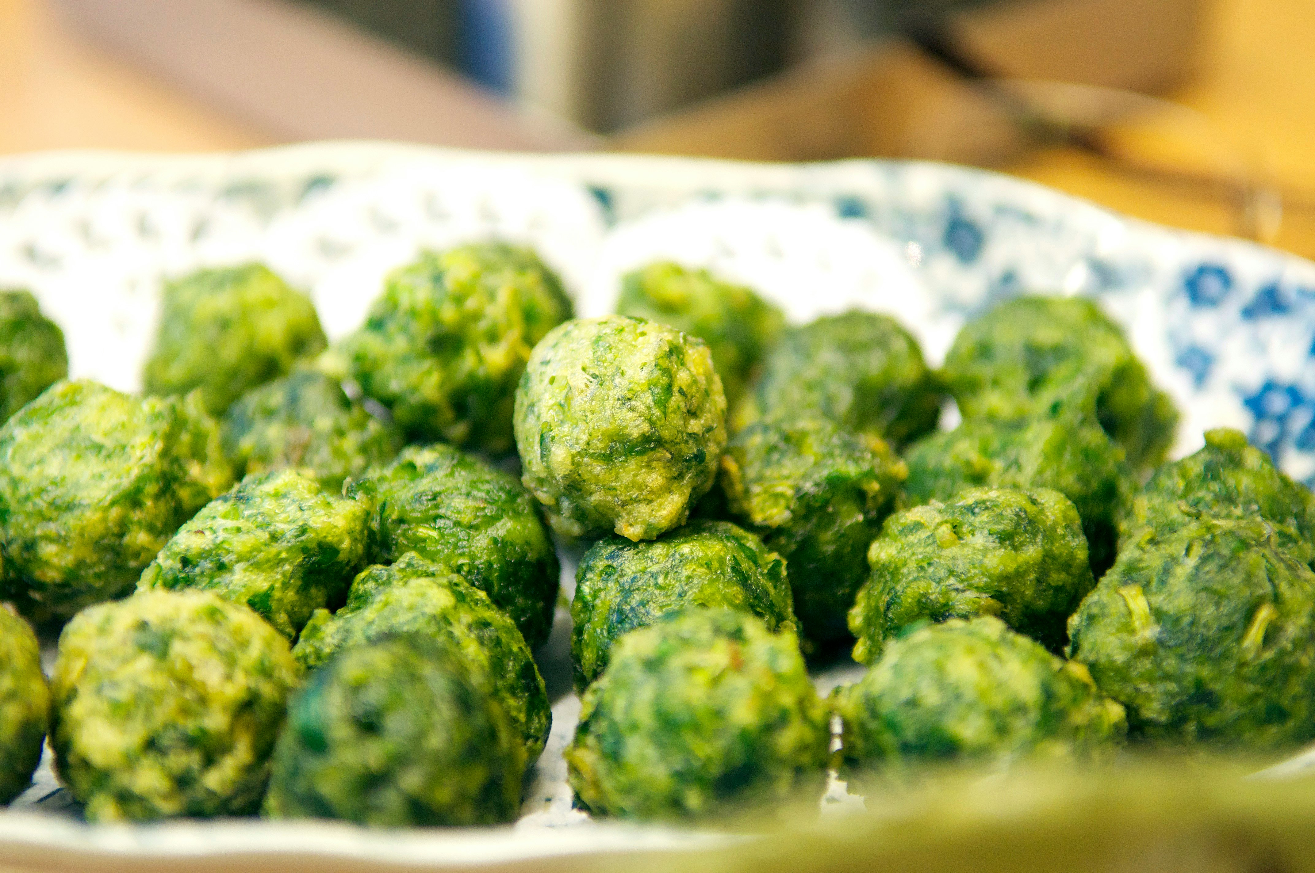 green kush on white ceramic plate