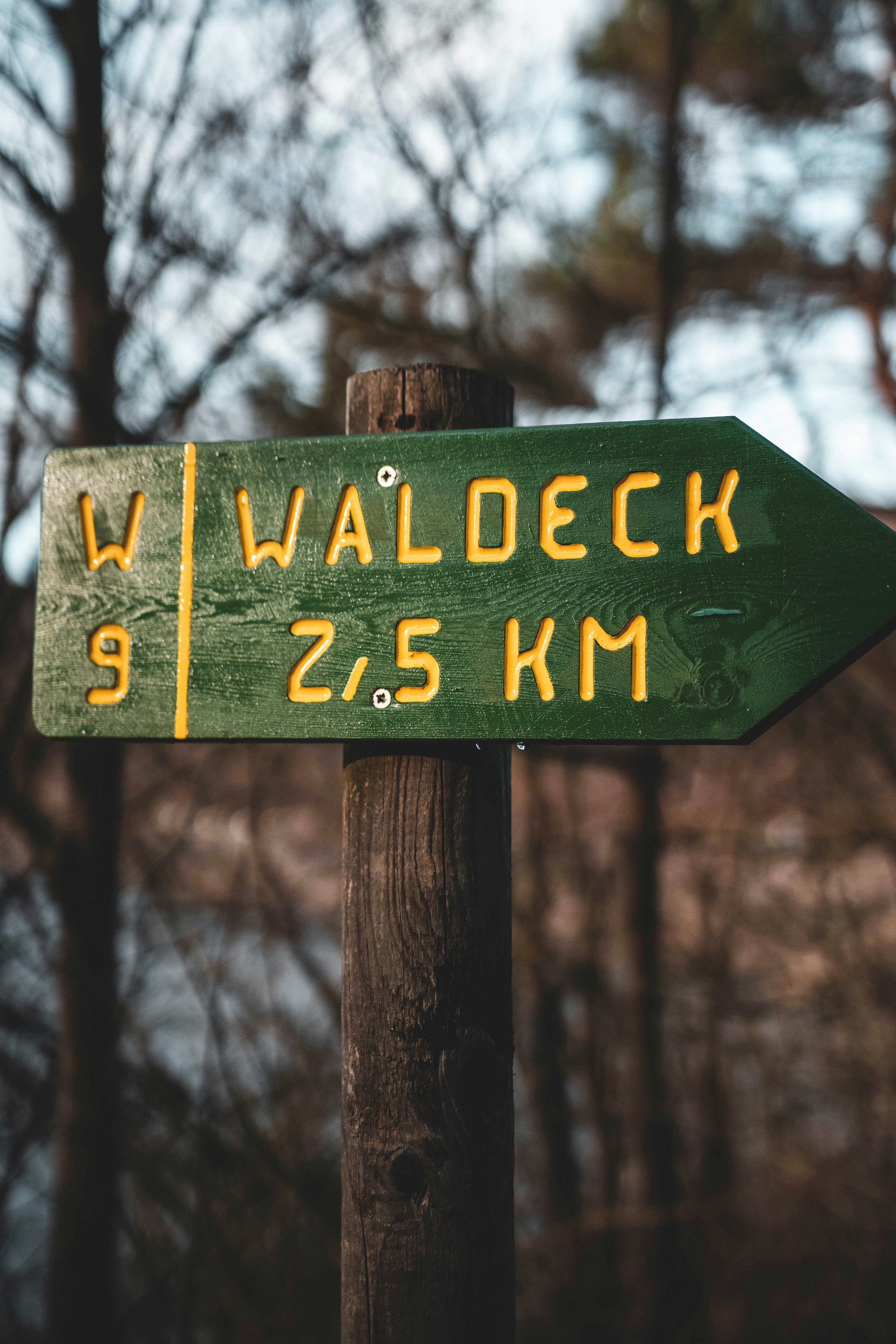 green and black wooden signage