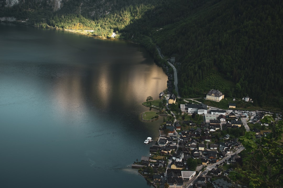 aerial view of city near river during daytime