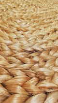 A close-up of a jute bag showcasing its texture.