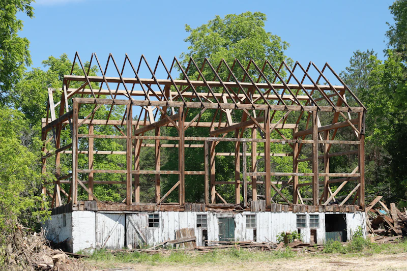 Garden building with power and lighting installed