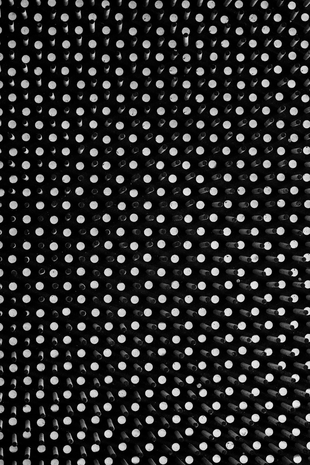 black and white polka dot textile