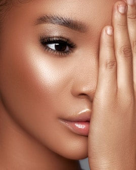 womans face with eyes closed