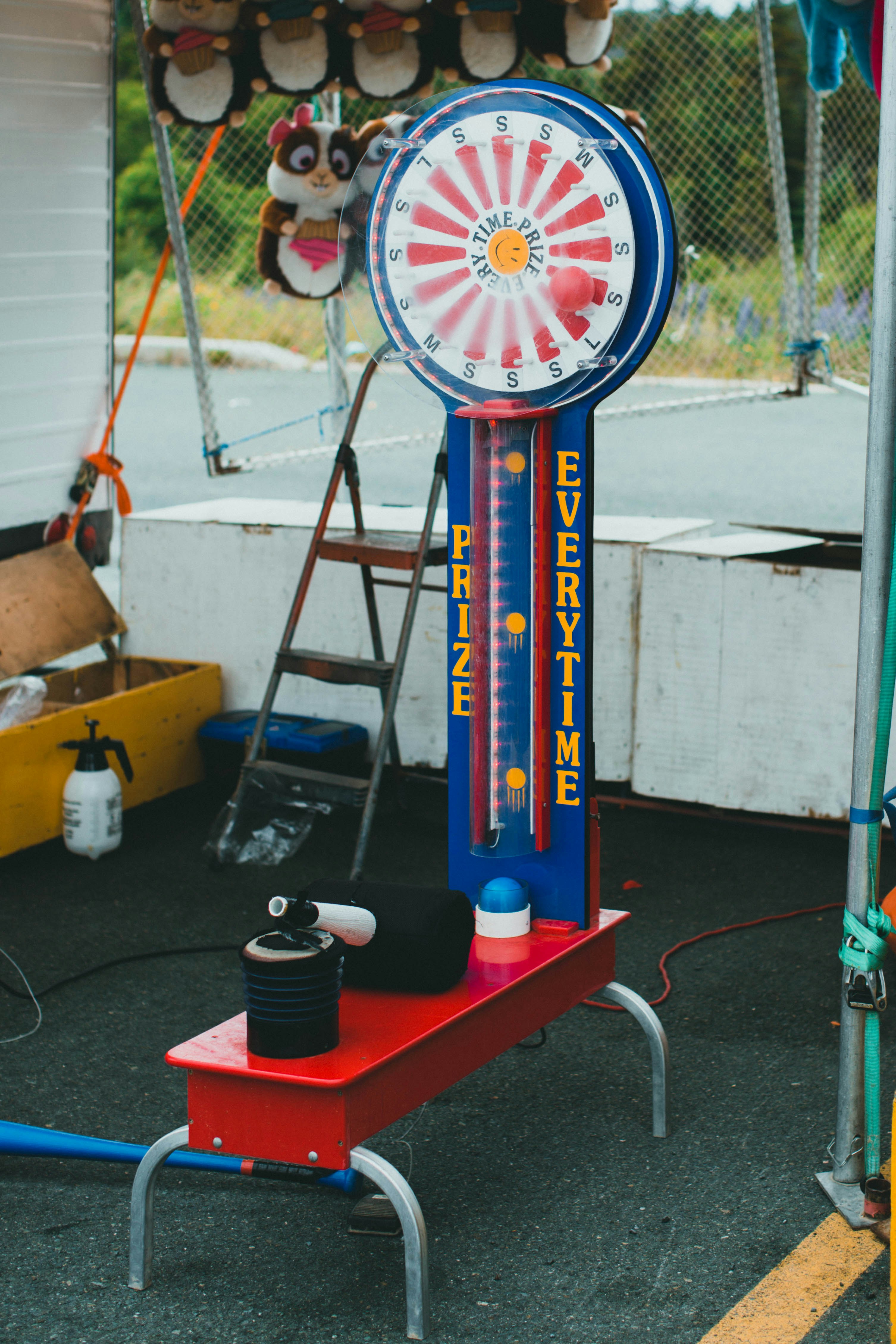 red and blue analog watch